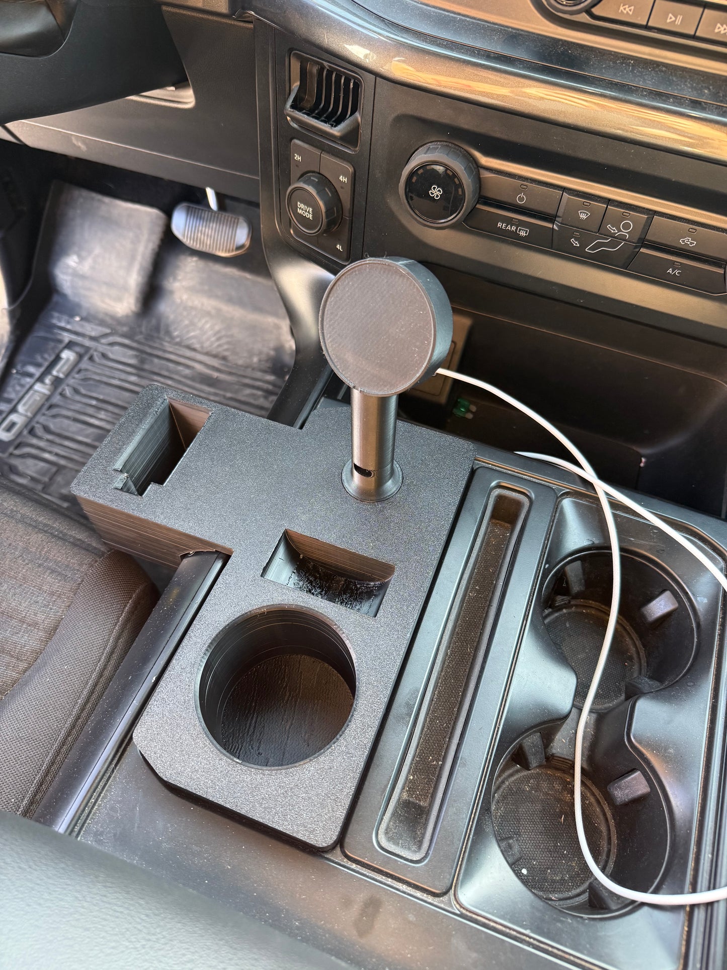 2021-2026 Ford F-150 Center Console Insert with Phone Mount, Cup Holder & Secure Storage