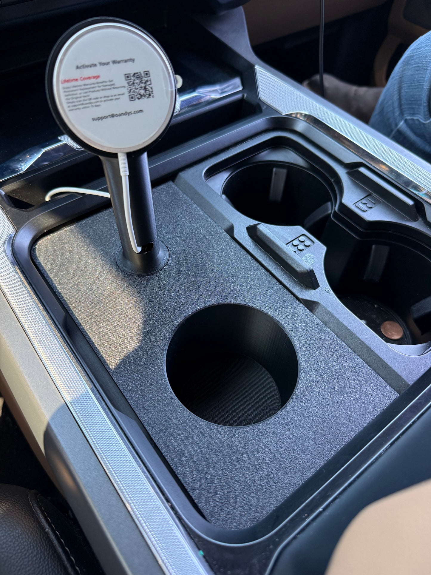 2023 plus Super Duty wireless charging phone mount console insert