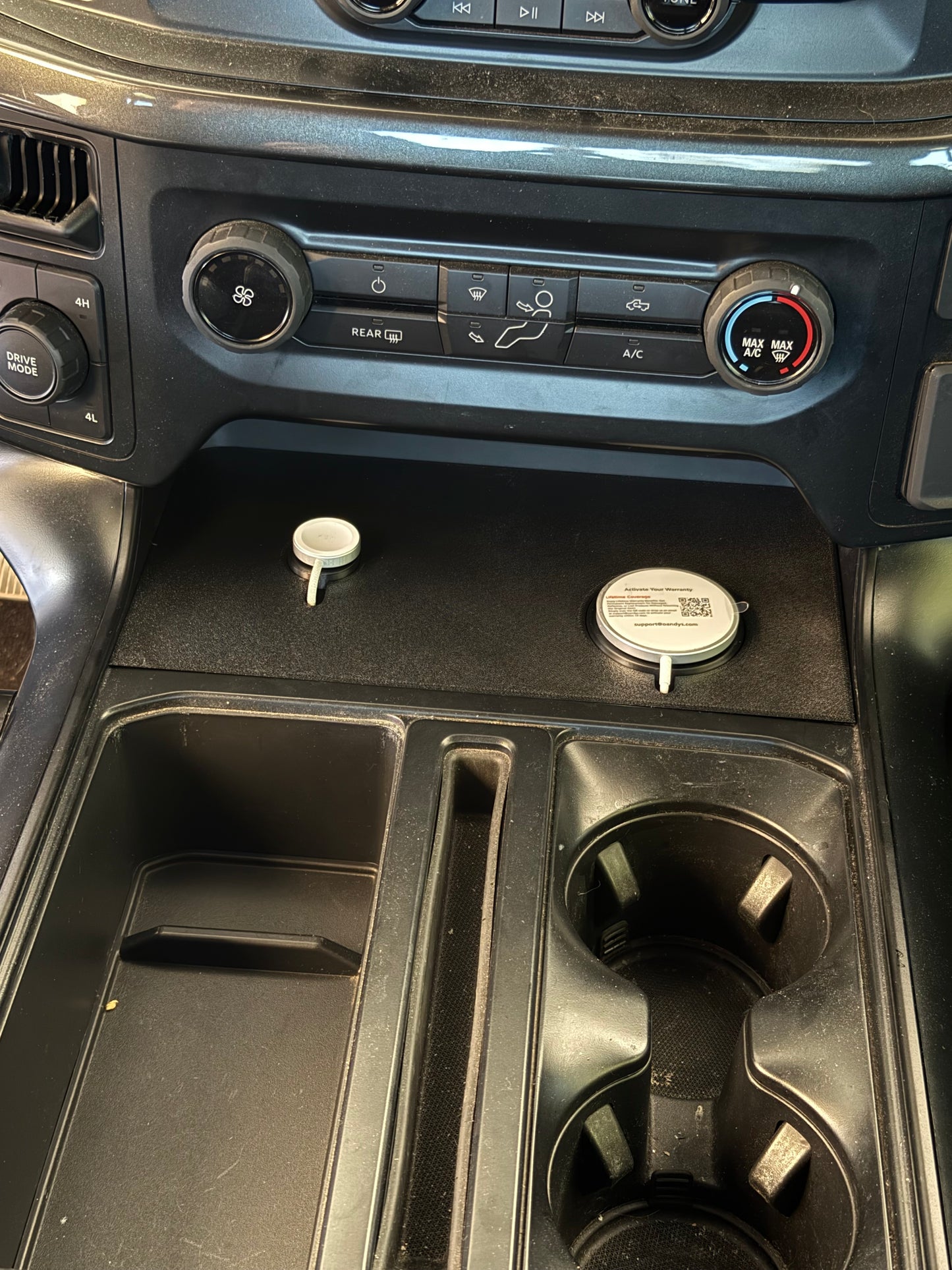 Ford F-150 Phone Mount & Apple Watch Charger Console Insert (2021–2026) – MagSafe & Wireless Options