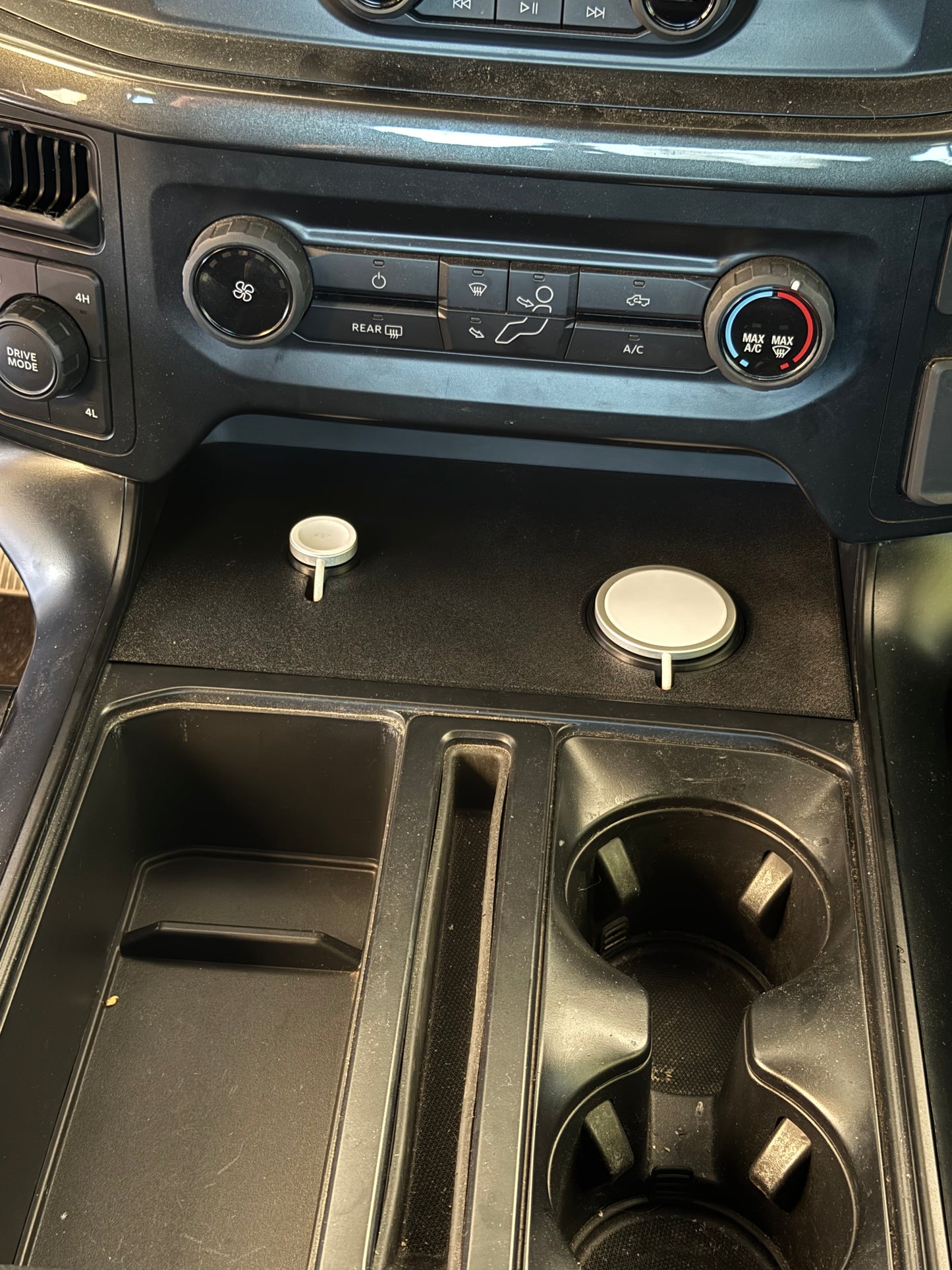 Ford F-150 Phone Mount & Apple Watch Charger Console Insert (2021–2026) – MagSafe & Wireless Options