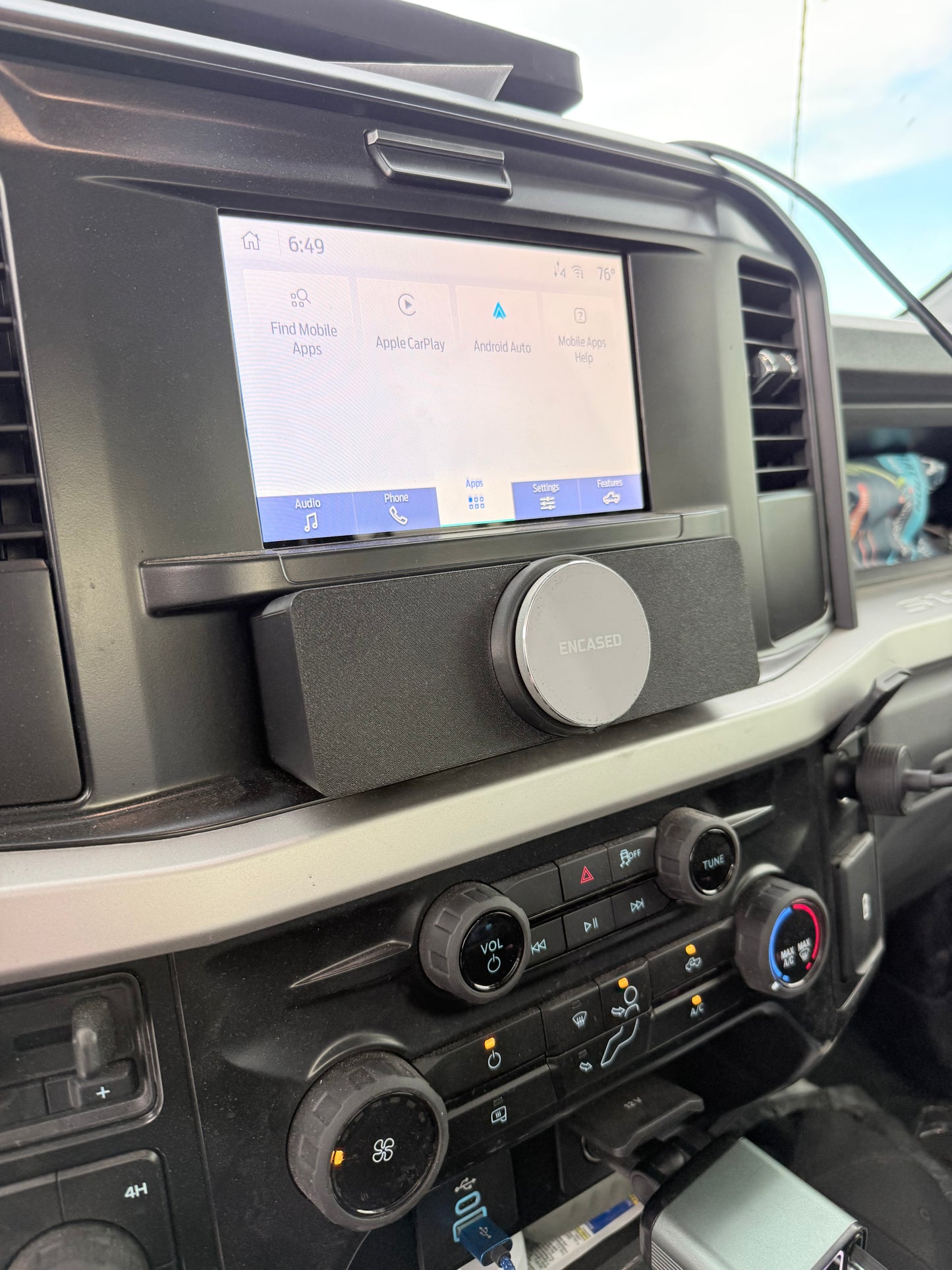 2023–2026 Ford Super Duty Phone Mount w/ Tablet Slot | OEM Dash Slot Holder | F250 F350 iPad Stand
