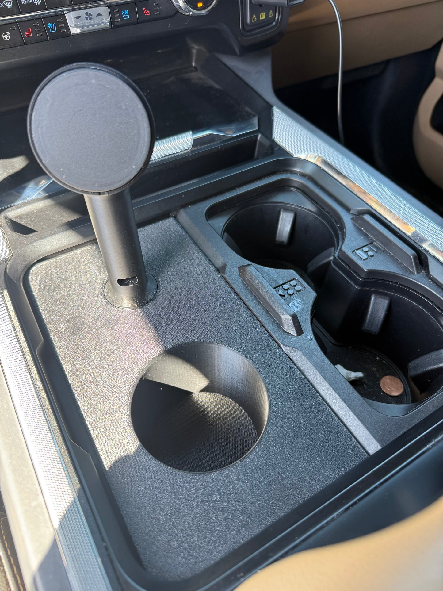 Ford Super Duty MagSafe magnetic phone mount center console insert